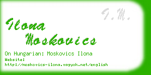 ilona moskovics business card